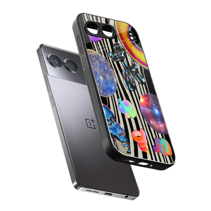 Disco Dream sleek oneplus nord 4 cover with tempered glass back and TPU edges