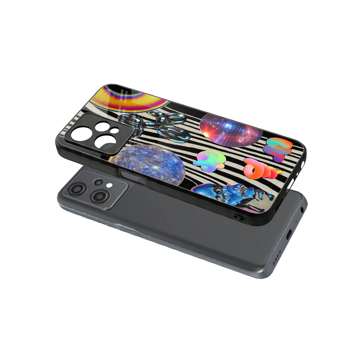 Disco Dream sleek oneplus nord ce 2 lite cover with tempered glass back and TPU edges