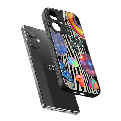 Disco Dream sleek oneplus nord ce 3 cover with tempered glass back and TPU edges