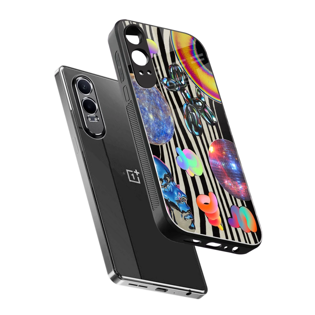 Disco Dream sleek oneplus nord ce 4 lite cover with tempered glass back and TPU edges
