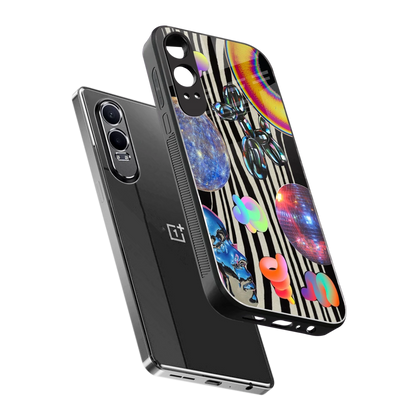 Disco Dream sleek oneplus nord ce 4 lite cover with tempered glass back and TPU edges