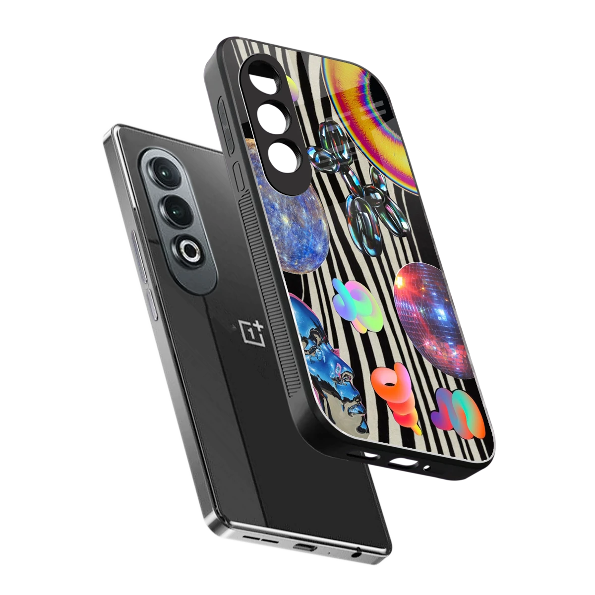 Disco Dream sleek oneplus nord ce 4 cover with tempered glass back and TPU edges