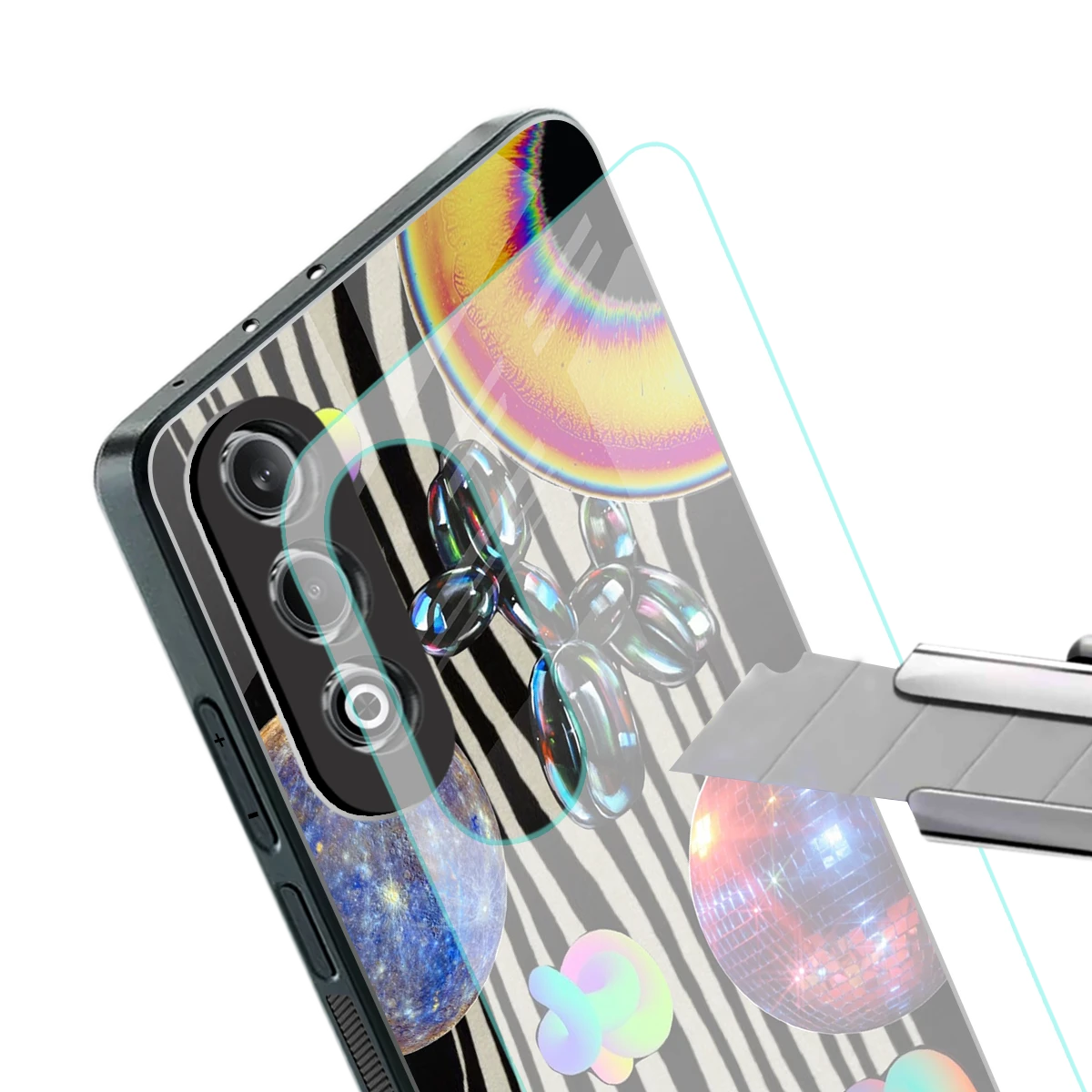 Disco Dream stylish phone case for oneplus nord ce 4 | glossy glass and slim fit