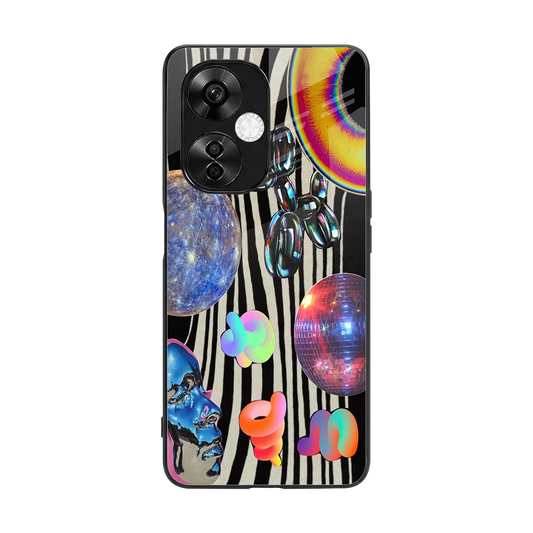 Disco Dream back phone cover | glass case for oneplus nord ce 3 lite
