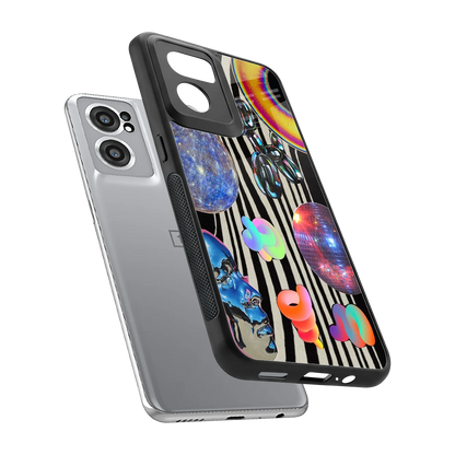 Disco Dream sleek oneplus nord ce 2 cover with tempered glass back and TPU edges