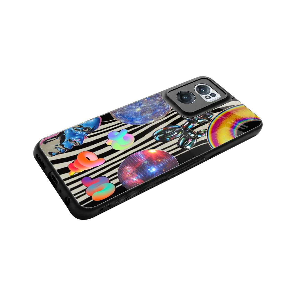 Disco Dream stylish phone case for oneplus nord ce 2 | glossy glass and slim fit