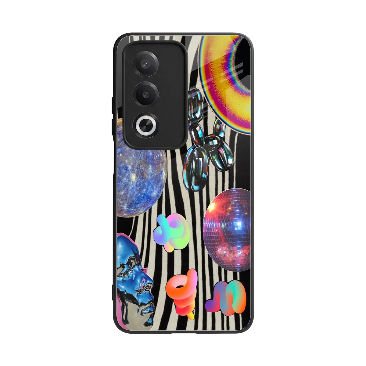 Disco Dream back phone cover | glass case for oppo a3 pro