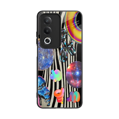 Disco Dream back phone cover | glass case for oppo a3 pro