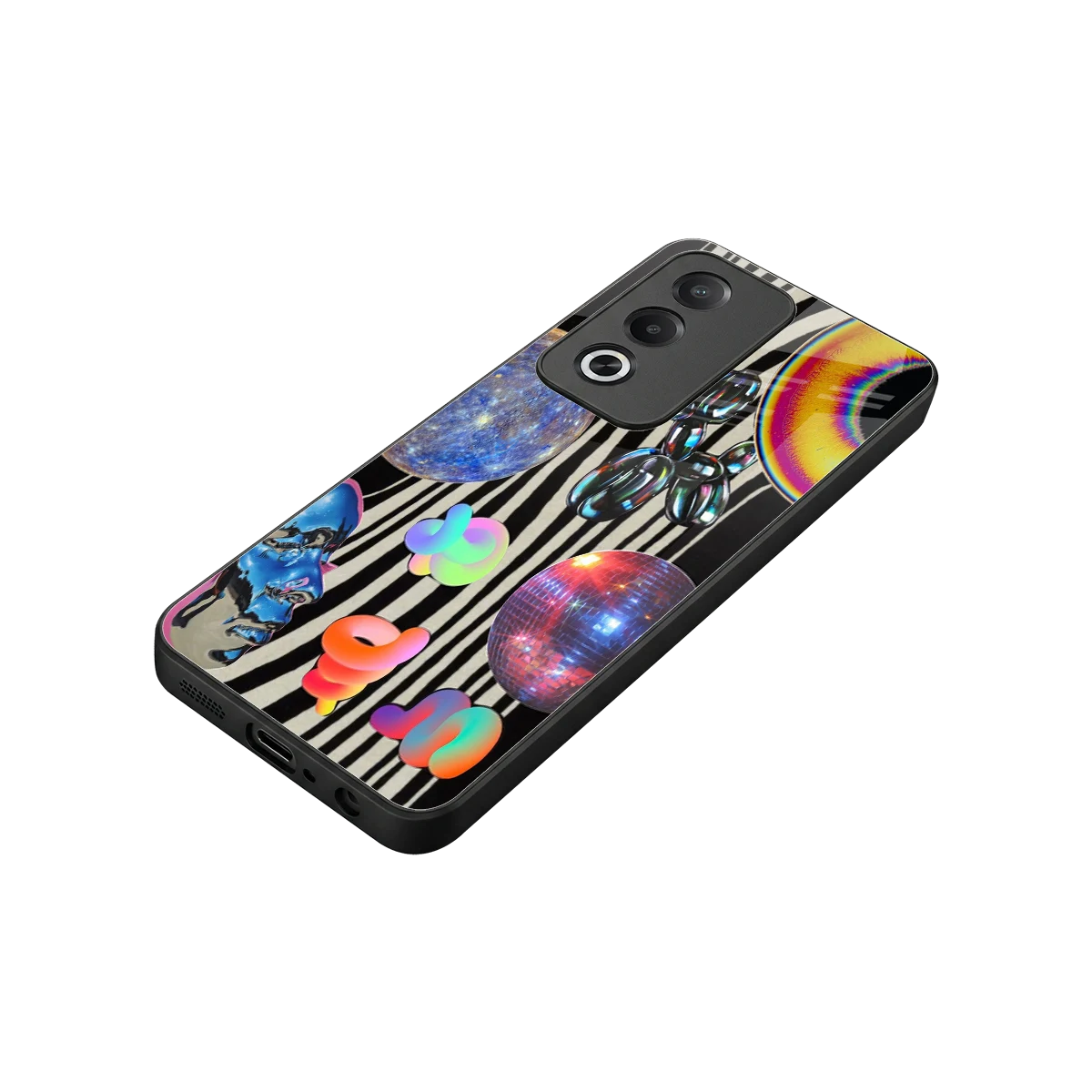 Disco Dream stylish phone case for oppo a3 pro | glossy glass and slim fit