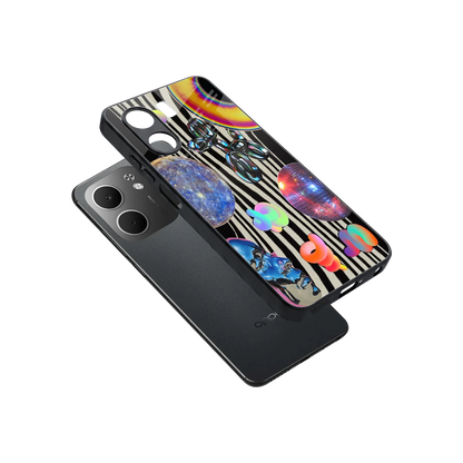 Disco Dream sleek oppo a5x 5g cover with tempered glass back and TPU edges