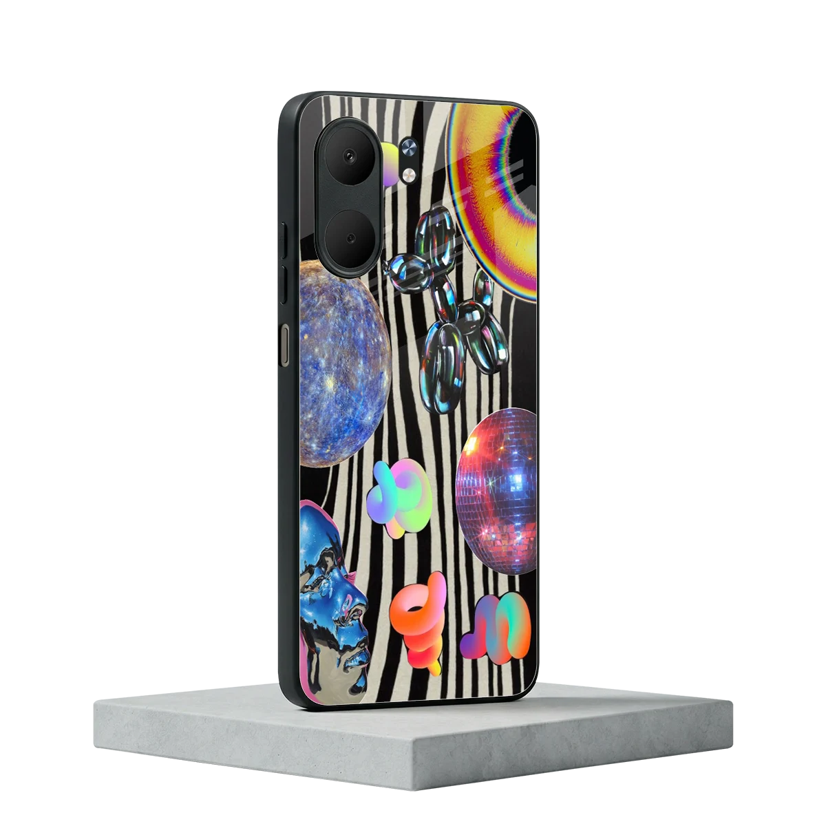 Disco Dream oppo a5x 5g mobile cover | shockproof glass phone case