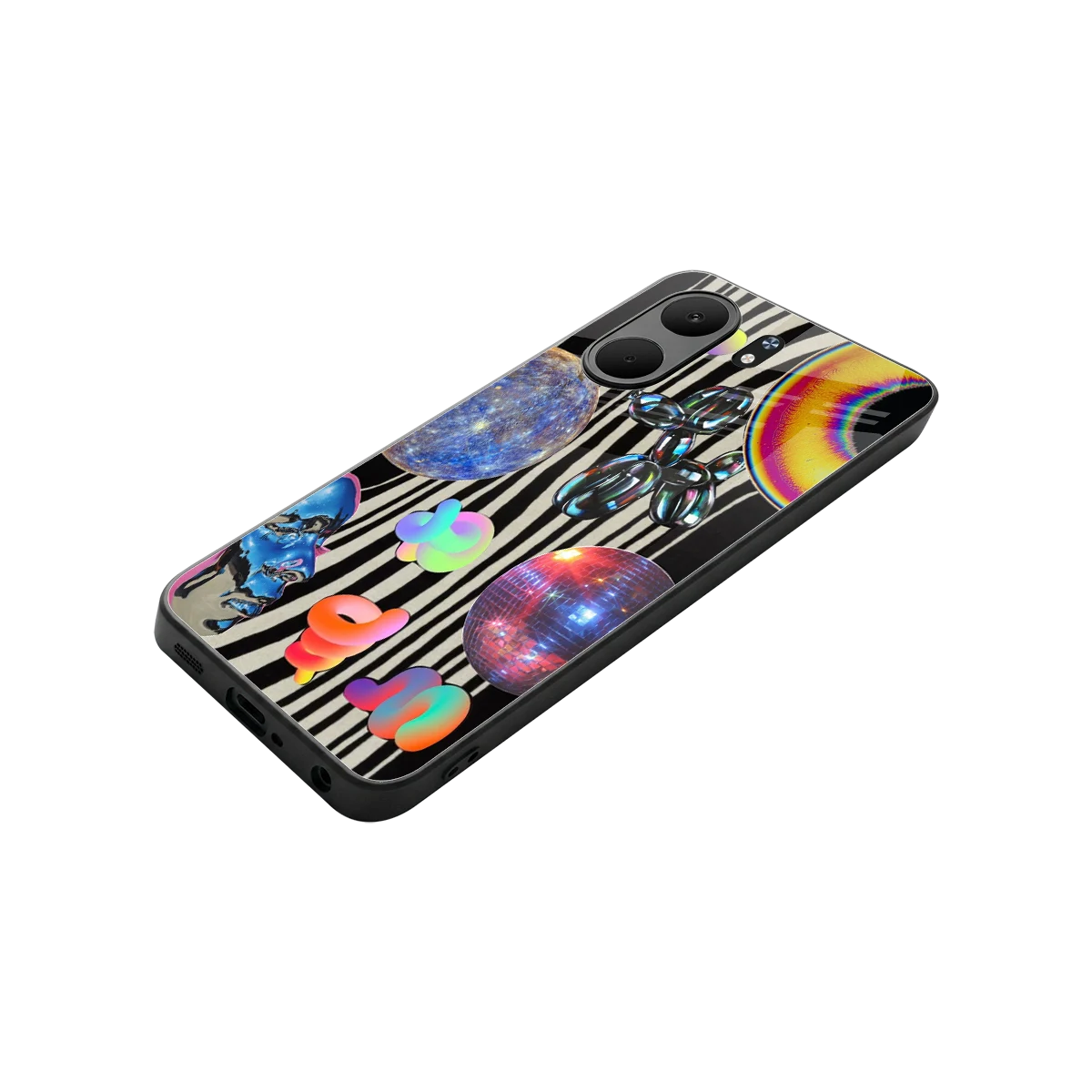 Disco Dream stylish phone case for oppo a5x 5g | glossy glass and slim fit