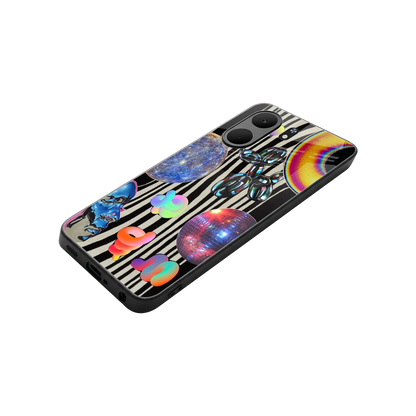 Disco Dream stylish phone case for oppo a5x 5g | glossy glass and slim fit