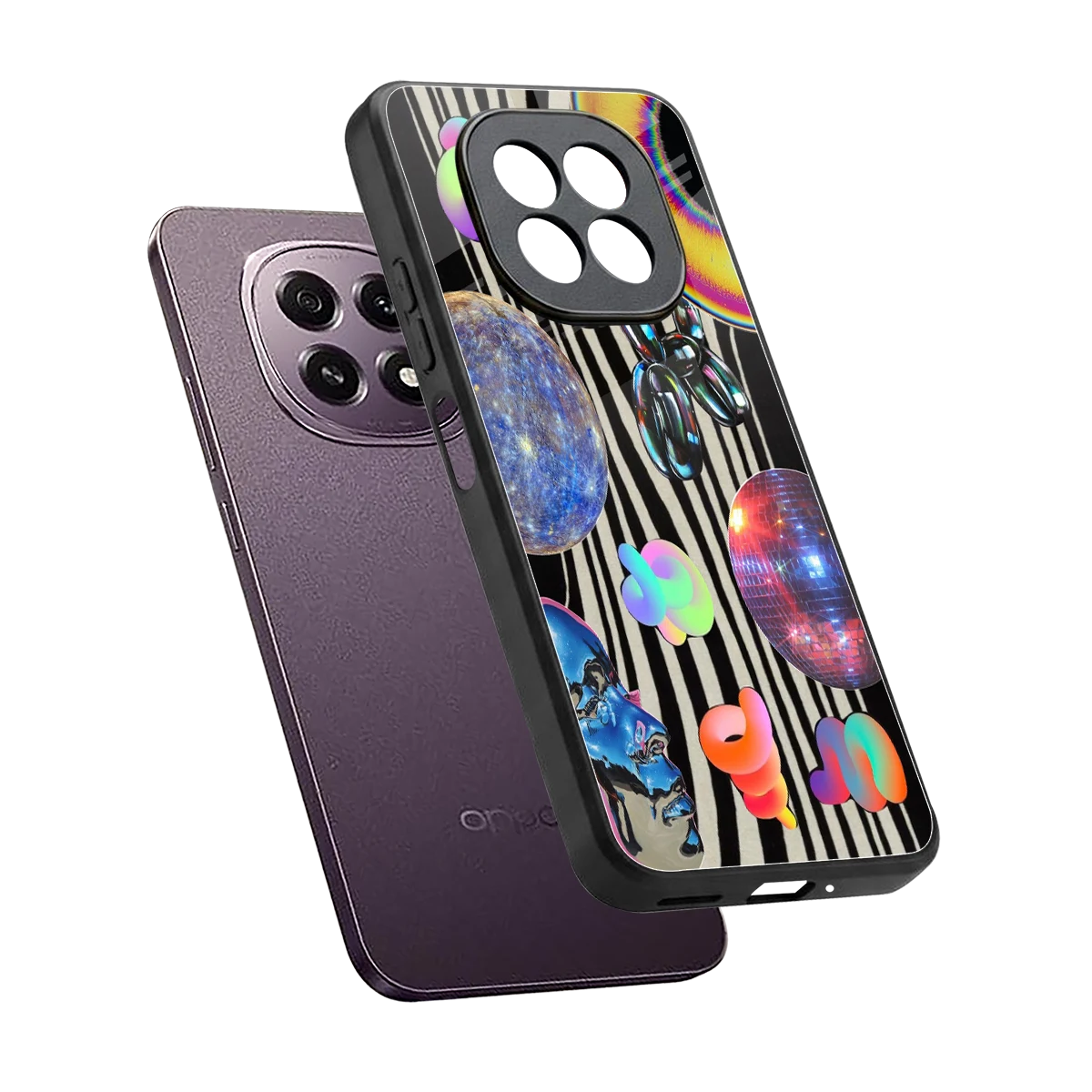 Disco Dream sleek oppo f29 5g cover with tempered glass back and TPU edges