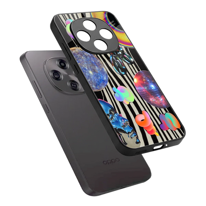 Disco Dream sleek oppo f31 pro 5g cover with tempered glass back and TPU edges