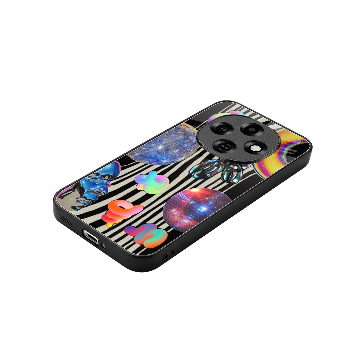 Disco Dream stylish phone case for oppo f31 pro 5g | glossy glass and slim fit