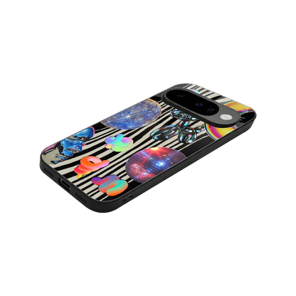 Disco Dream stylish phone case for google pixel 10 | glossy glass and slim fit