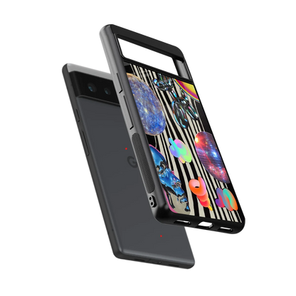 Disco Dream sleek google pixel 6a cover with tempered glass back and TPU edges