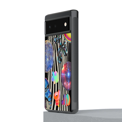 Disco Dream stylish phone case for google pixel 6a | glossy glass and slim fit