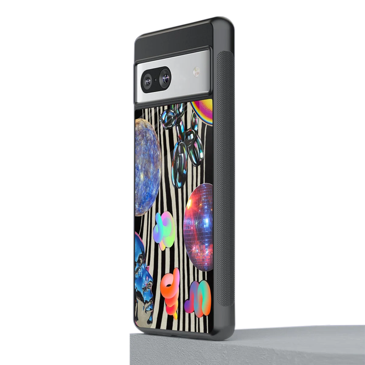 Disco Dream stylish phone case for google pixel 7a | glossy glass and slim fit