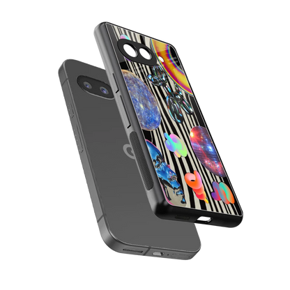 Disco Dream sleek google pixel 10a cover with tempered glass back and TPU edges