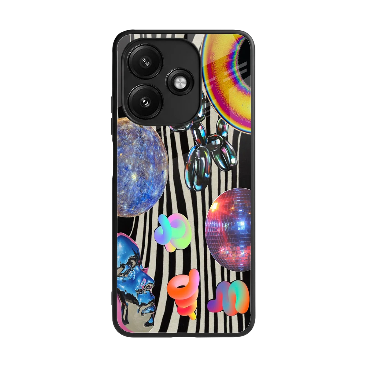 Disco Dream back phone cover | glass case for redmi 12 5g