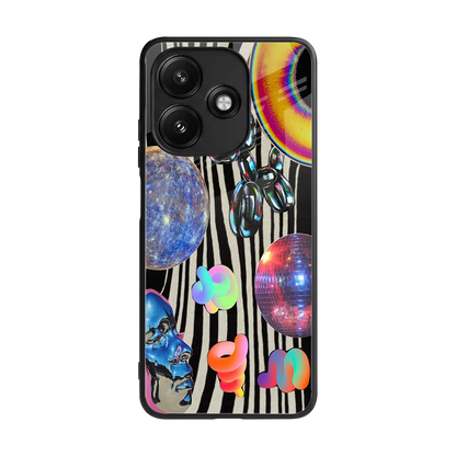 Disco Dream back phone cover | glass case for redmi 12 5g