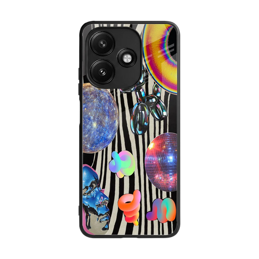 Disco Dream back phone cover | glass case for redmi 12 5g