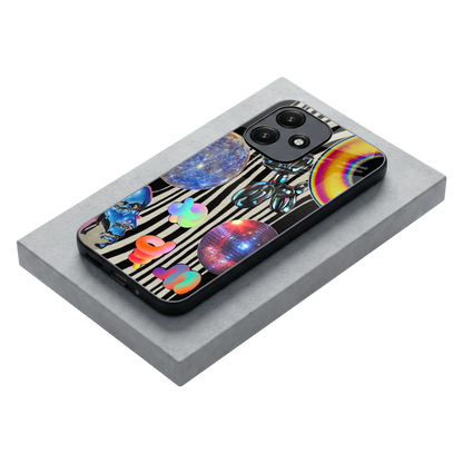 Disco Dream stylish phone case for redmi 12 5g | glossy glass and slim fit