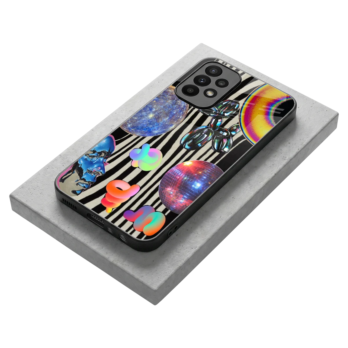 Disco Dream stylish phone case for samsung galaxy a23 | glossy glass and slim fit