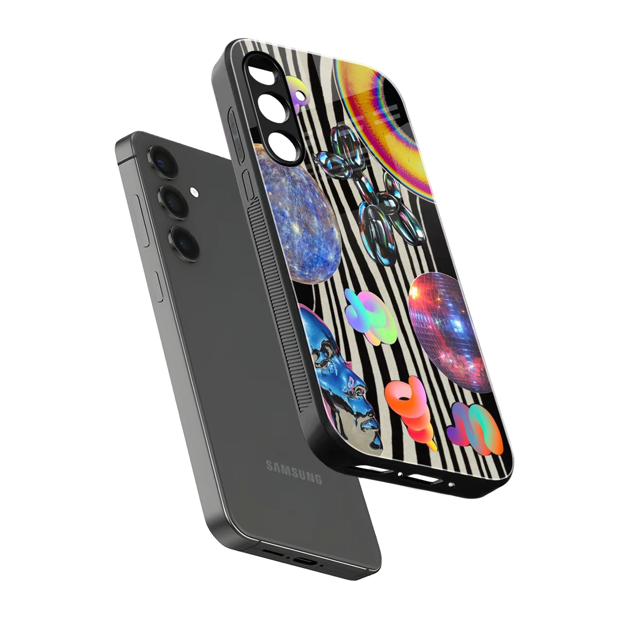 Disco Dream sleek samsung galaxy a35 5g cover with tempered glass back and TPU edges