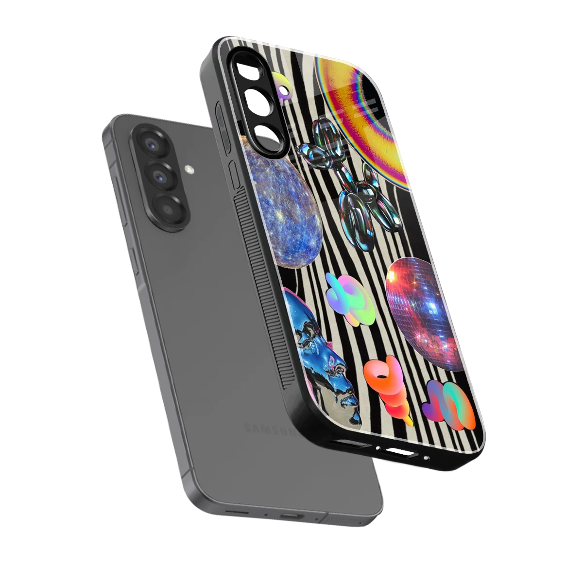 Disco Dream sleek samsung galaxy a26 5g cover with tempered glass back and TPU edges