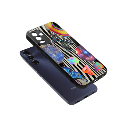 Disco Dream sleek samsung galaxy m14 5g cover with tempered glass back and TPU edges