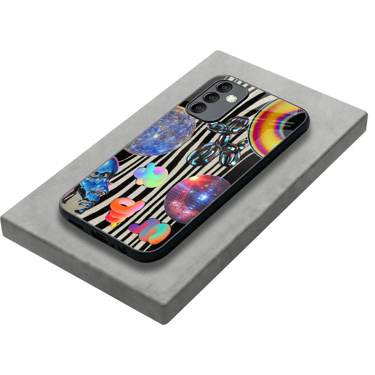 Disco Dream stylish phone case for samsung galaxy m14 5g | glossy glass and slim fit