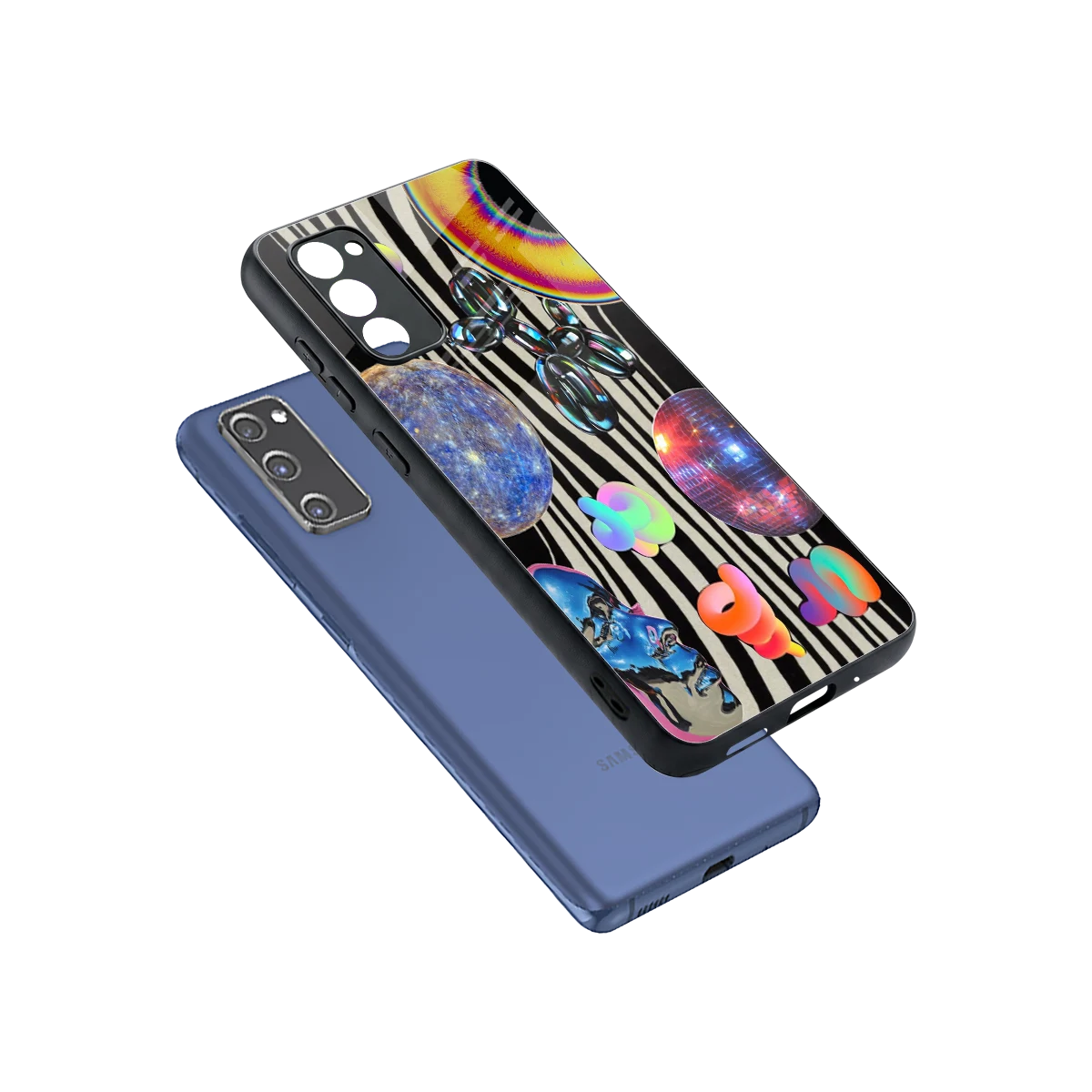 Disco Dream sleek samsung galaxy s20 fe cover with tempered glass back and TPU edges