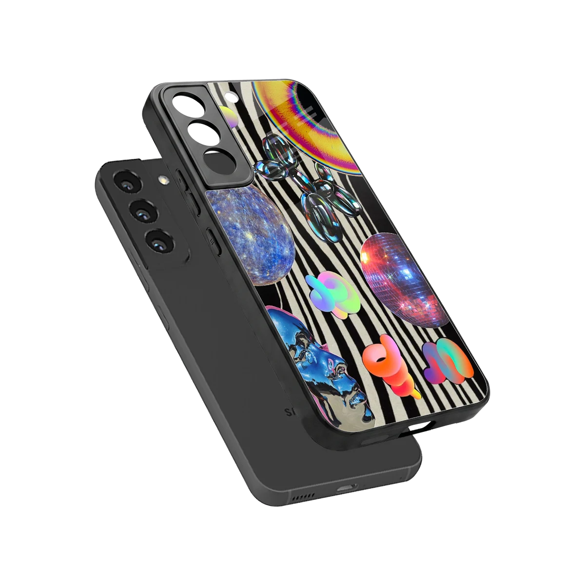 Disco Dream sleek samsung galaxy s22 cover with tempered glass back and TPU edges