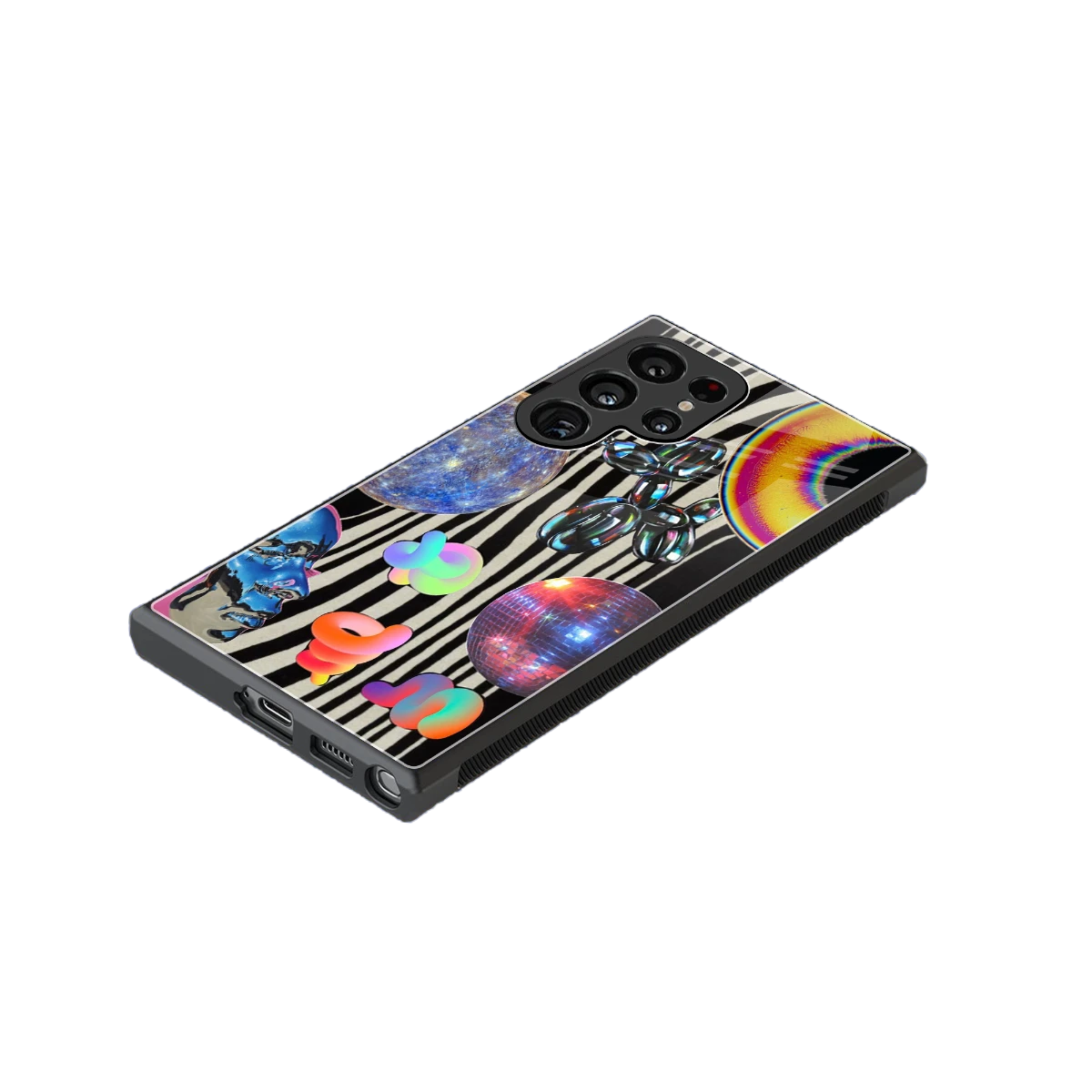 Disco Dream stylish phone case for samsung galaxy s23 ultra | glossy glass and slim fit