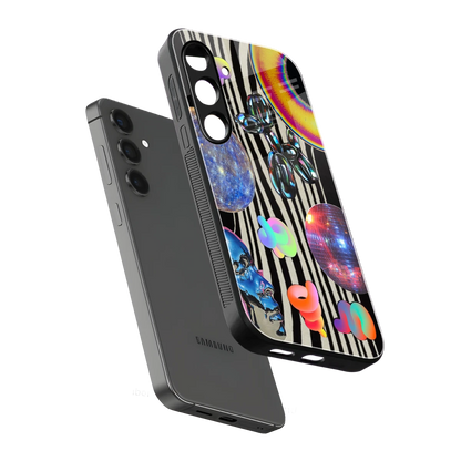 Disco Dream sleek samsung galaxy s24 cover with tempered glass back and TPU edges