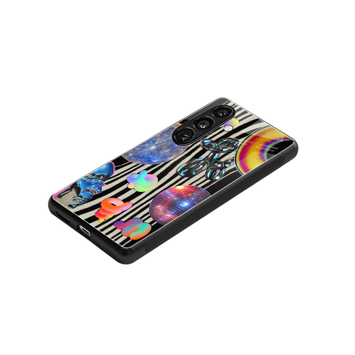 Disco Dream stylish phone case for samsung galaxy s25 fe | glossy glass and slim fit
