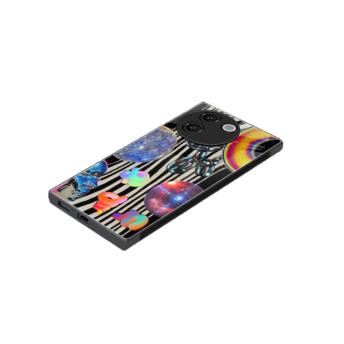 Disco Dream stylish phone case for vivo v30e | glossy glass and slim fit