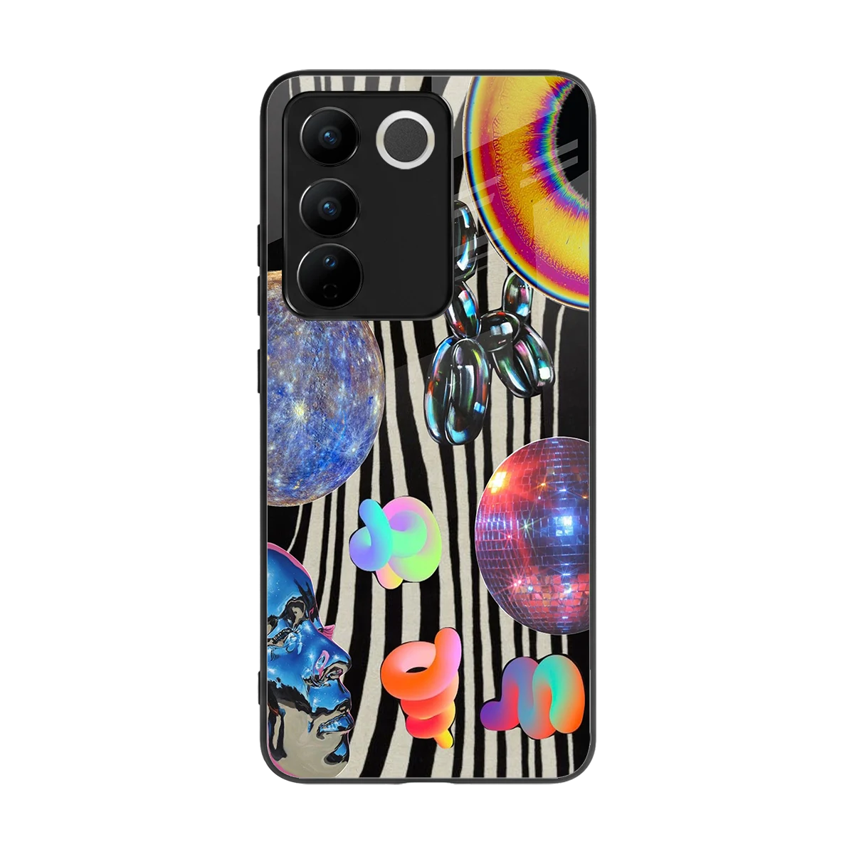 Disco Dream back phone cover | glass case for vivo v27 5g