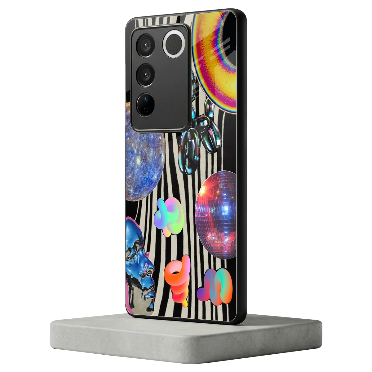 Disco Dream vivo v27 5g mobile cover | shockproof glass phone case