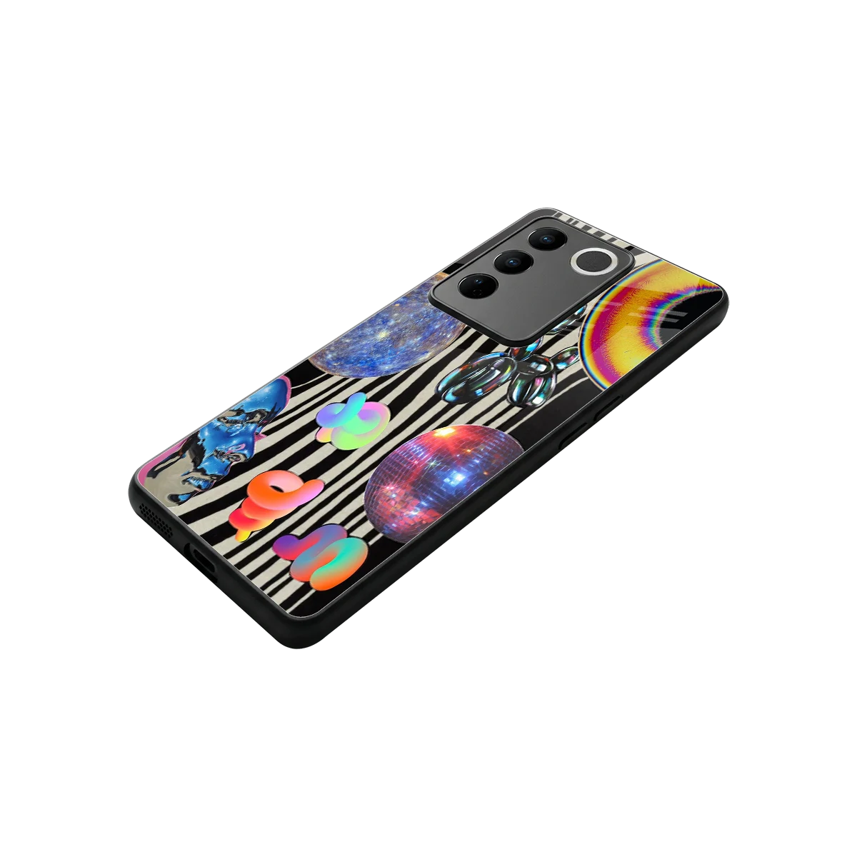 Disco Dream stylish phone case for vivo v27 5g | glossy glass and slim fit