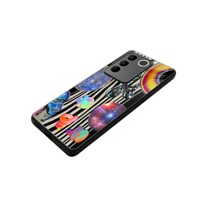 Disco Dream stylish phone case for vivo v27 5g | glossy glass and slim fit