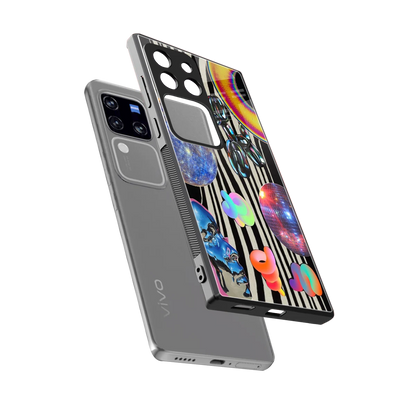 Disco Dream sleekvivo v30 pro cover with tempered glass back and TPU edges
