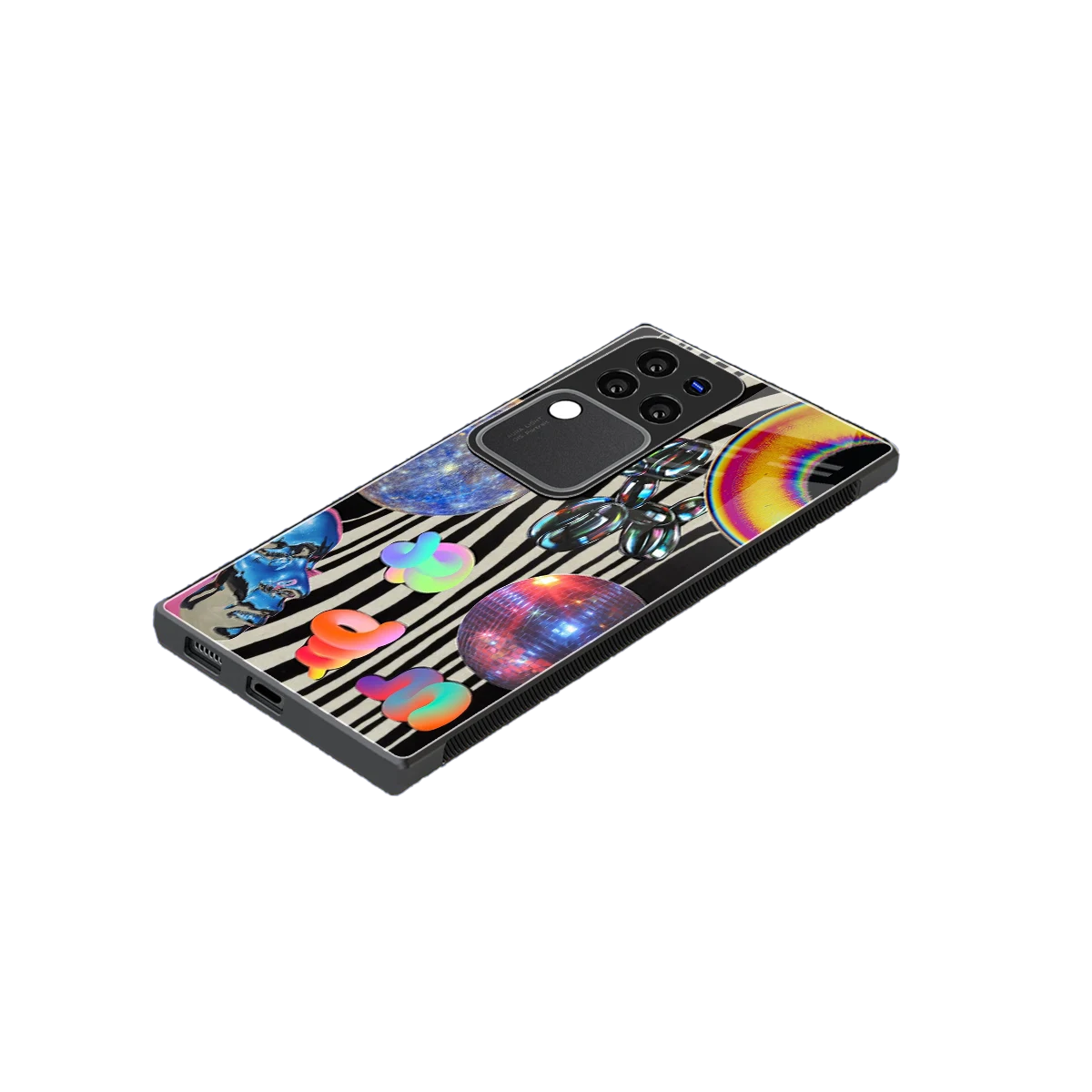 Disco Dream stylish phone case forvivo v30 pro | glossy glass and slim fit