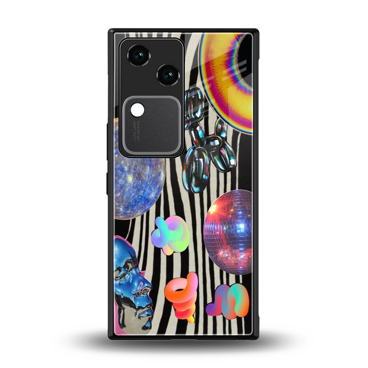 Disco Dream back phone cover | glass case for vivo v30