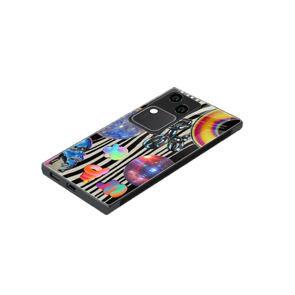Disco Dream stylish phone case for vivo v30 | glossy glass and slim fit