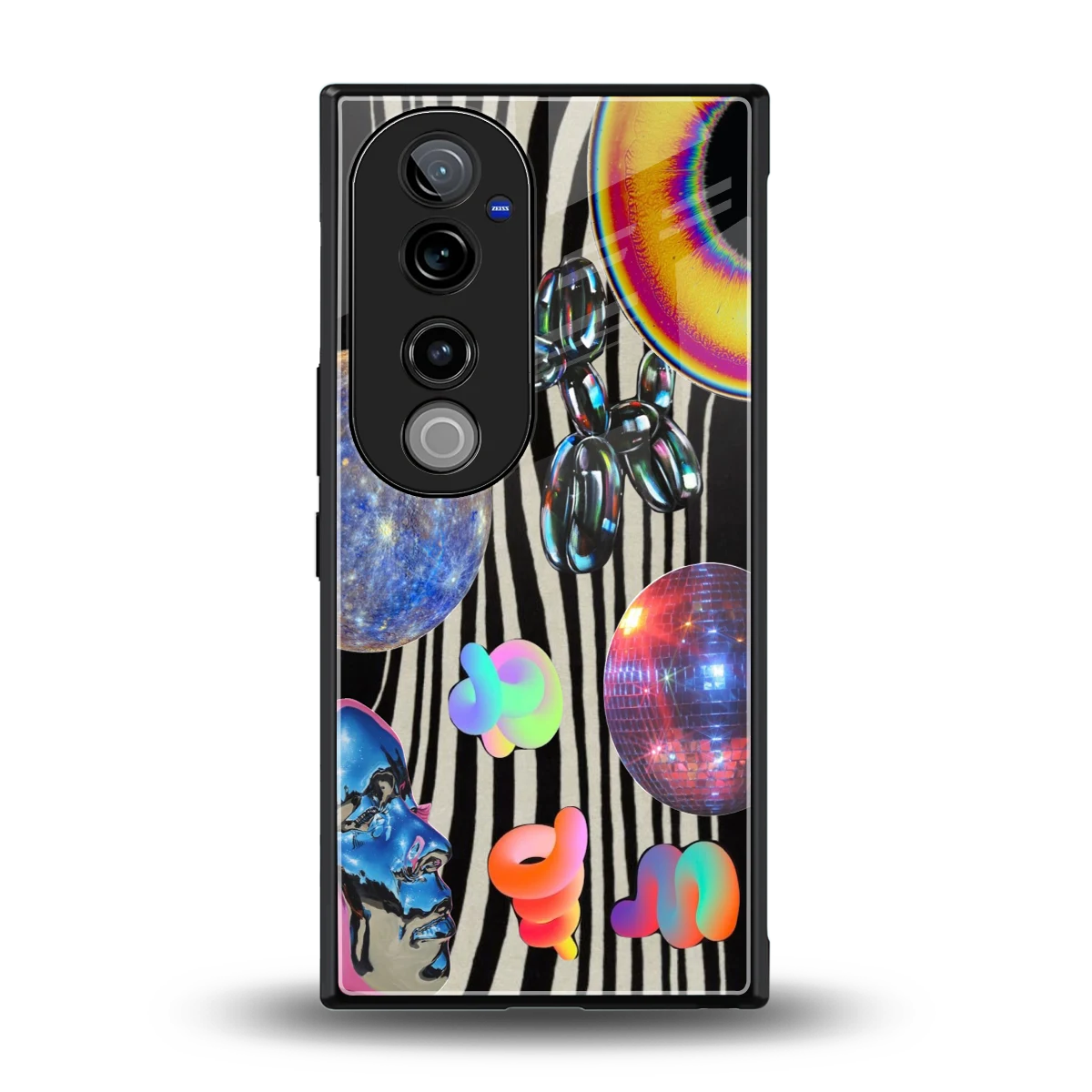 Disco Dream back phone cover | glass case for vivo v40 pro