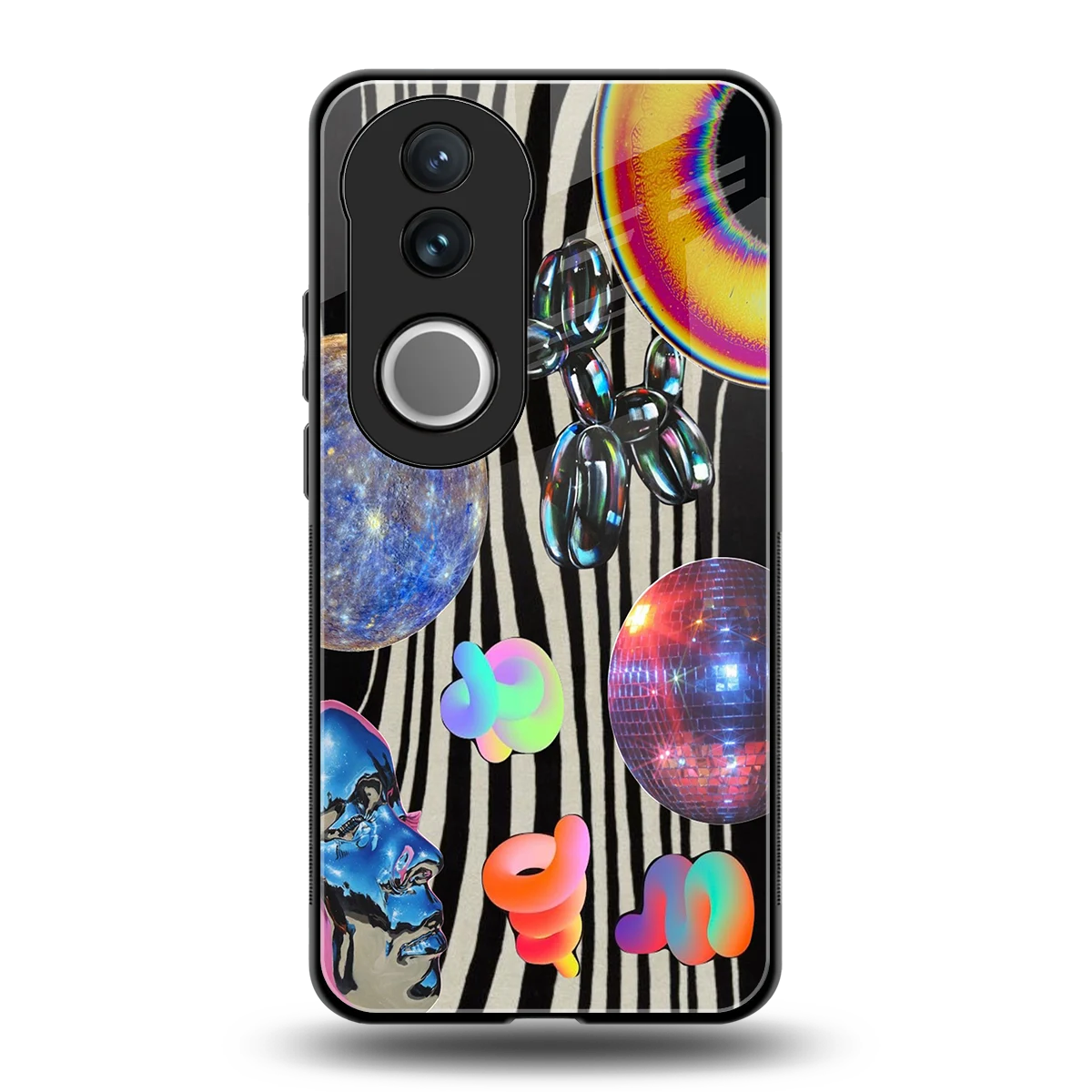 Disco Dream back phone cover | glass case for vivo v50